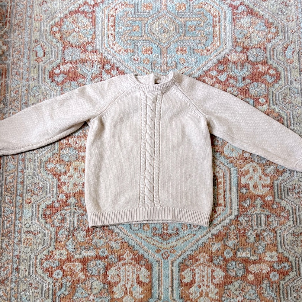 H&M Girls 100% Wool Cable Knit Sweater 4T